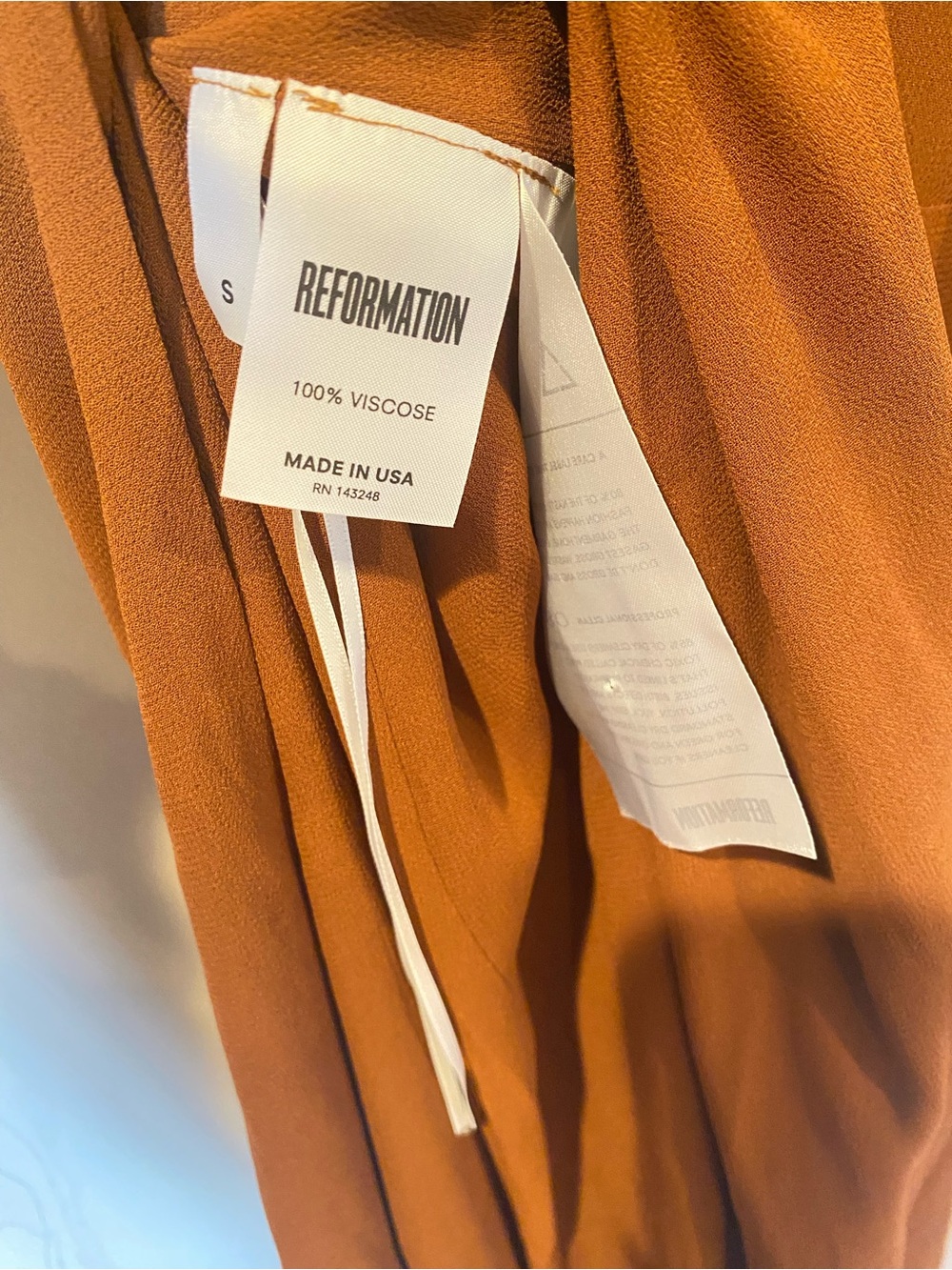 Reformation Layley Midi Wrap Dress Toffee Size small - Picture 6 of 6